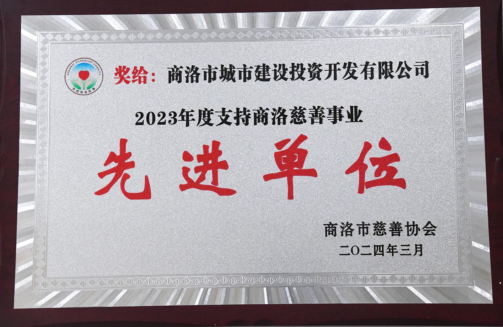 2023年度支持商洛慈善事業(yè)先進單位